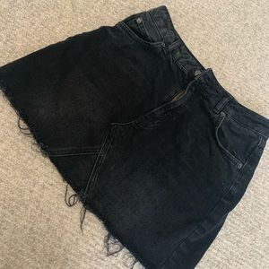 Top shop Denim Skirt Washed Black